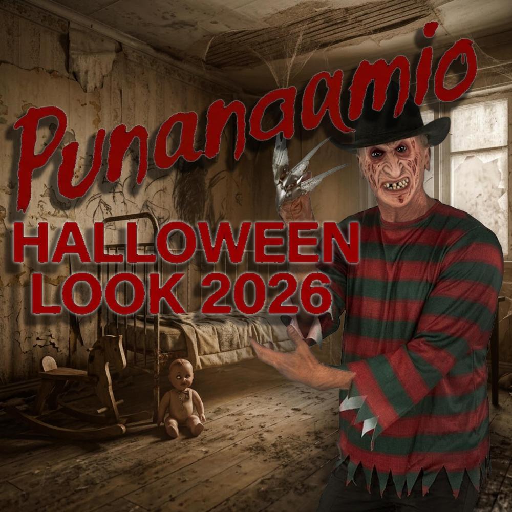 Punanaamio Halloween Look 2026