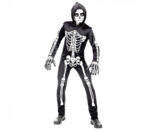 Black skeleton costume for children