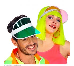 Sun visor in 80's style: orange, pink, blue or green