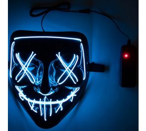 Purge LED-maski, valot päällä pimeässä