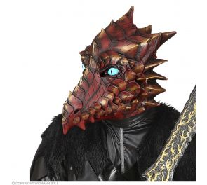 Horror Dragon mask of latex covers the entire head.