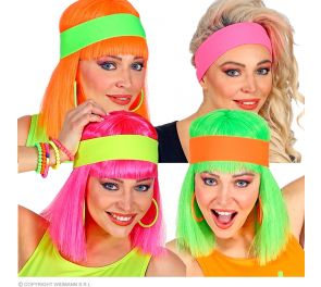 Hair and head bands in neon colors