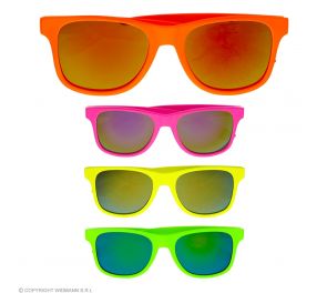 Colorful sunglasses with reflective lenses