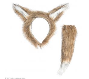 Fox dress-up set: ear diadem and tail