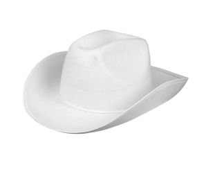 Valkoinen, huopainen stetson-hattu