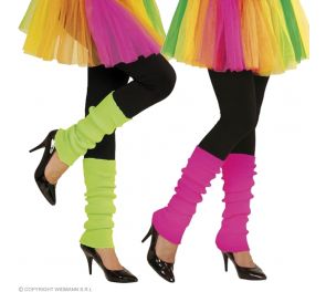 Leg warmers in neon green or pink