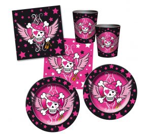 Pirate Fly Pink table setting products