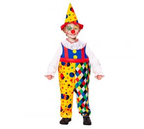 Clown costume and pointy hat for children