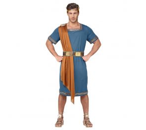 Roman Emperor costume goes to an ancient Greek also.