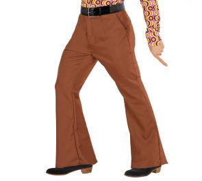Leveälahkeiset 70-luvun ruskeat housut
