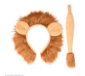 Lion dress-up set: ear diadem and tail