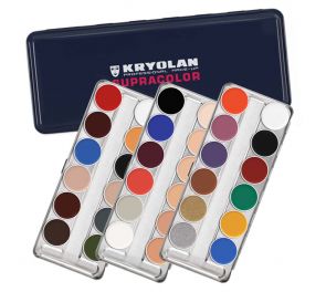 12 colors palette of face & body cream paints