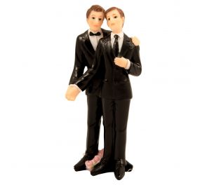 Wedding cake decoration, male couple