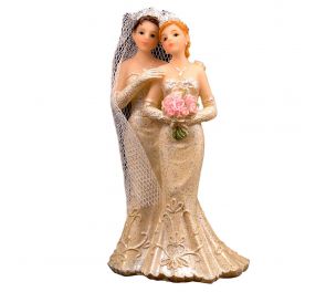 Wedding cake decoration, female couple