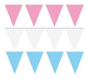 Flag garland, pastel-coloured