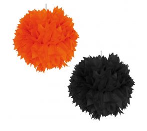 Pompom-silkkikukka sopii loistavasti halloween-koristeeksi
