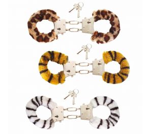  Furry Handcuffs with animal fur pattern