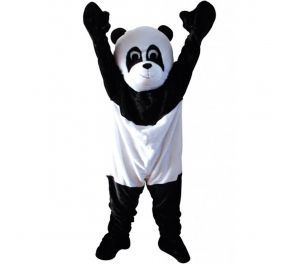 Mustavalkoinen panda-naamiaisasu