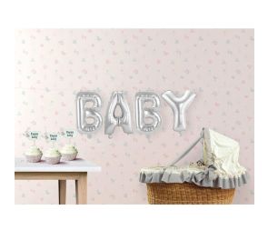 Foliopallosetti BABY, Baby Shower-juhliin sopiva koriste :)