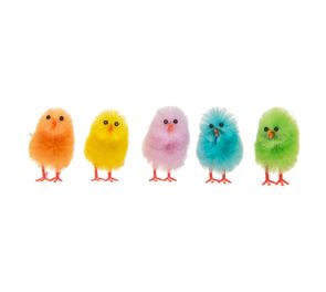 10 pcs of colorful easter chicks