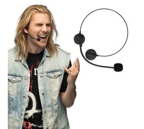 Headset mikrofoni vaaleahiuksisella miehellä