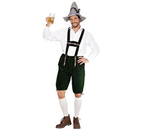 Tummanvihreät alppi-henkiset polvihousut aikuisille