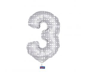 Number foil balloon with dots