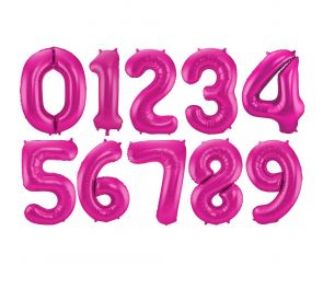 Number balloons, pink