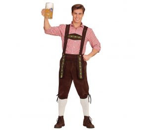 Oktoberfest knee-length trousers, brown, for adults