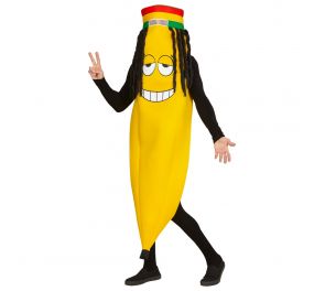 Rasta Banana fancy dress with dreadlocks 