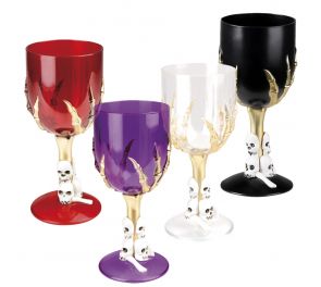 Skeleton Hand wine glasses for Halloween