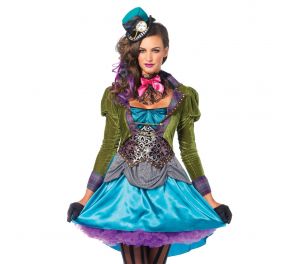 Deluxe Mad Hatter -naamiaisasu aikuisille