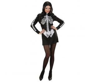 Lilith - Skeleton lady mini dress for adults