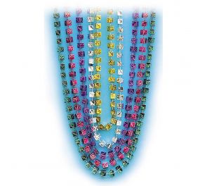 Necklaces with dice beads (25 pcs/bag)