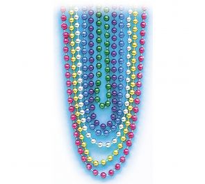 Necklaces with single-color beads (25 pcs/bag)