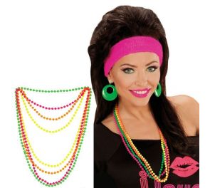 Neon bead necklace set