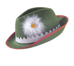 Green Tyrolean hat for Oktoberfest