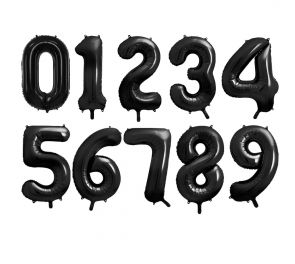 Mustat isot numeropallot