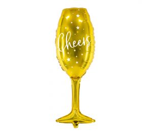 Golden Champagne Glass Foil Balloon