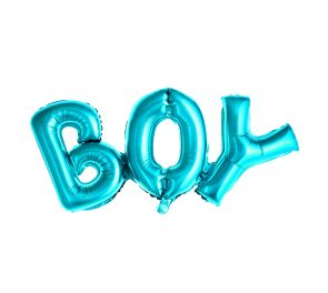 Turquoise Foil Balloon Set, BOY