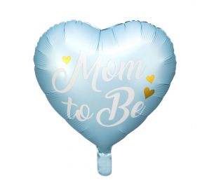 Vaaleansininen Mom to be-foliopallo