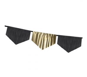 20's garland, black & gold