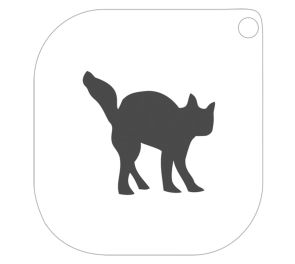 Kissan muotoinen sabluuna