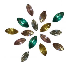 Body diamonds, oval skin rhinestones, 10 pcs