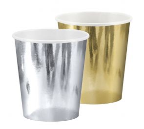 Paper Cups i gold or silver color