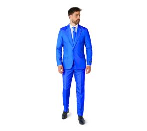 Sininen suitmeister-puku sopii sekä miehille että naisille