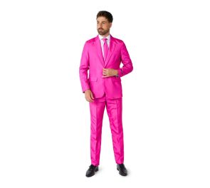 Pinkki puku joka sopii naisille ja miehille