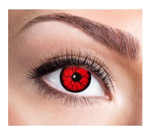 Metatron effect contact lenses in red and black