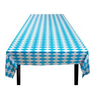 Sinivalkoinen Oktoberfest-pöytäliina