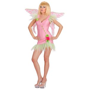 Vaaleanpunainen ihana keiju-mekko aikuisille